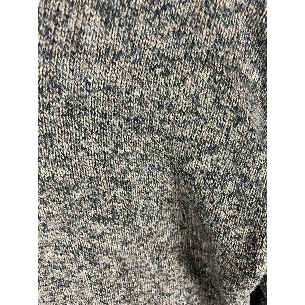 Mens Fisherman Sweater Brown Wool Blend Coastal Preppy Henley Size 46